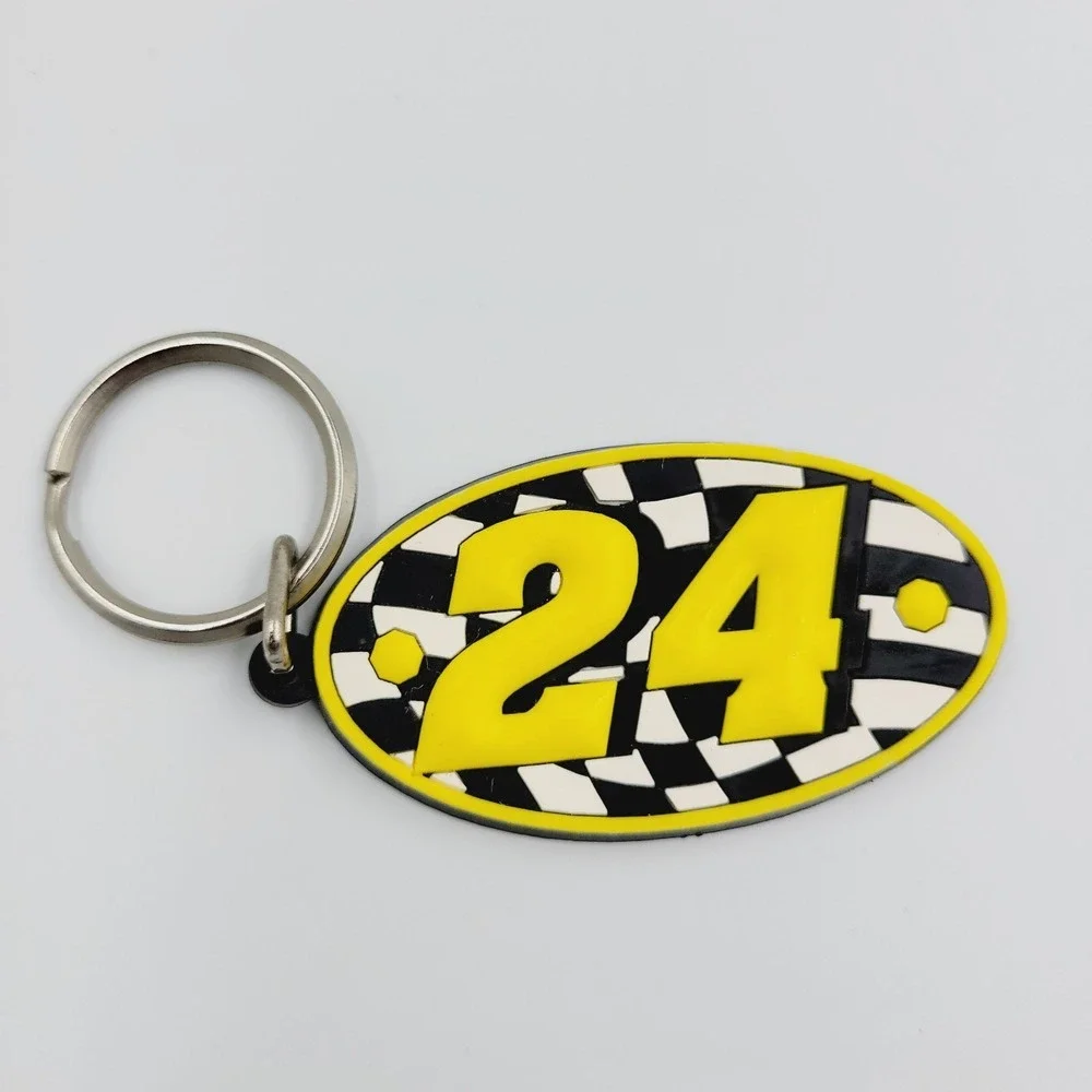 Lot Of 4 Nascar #24 Keychains And Magnet